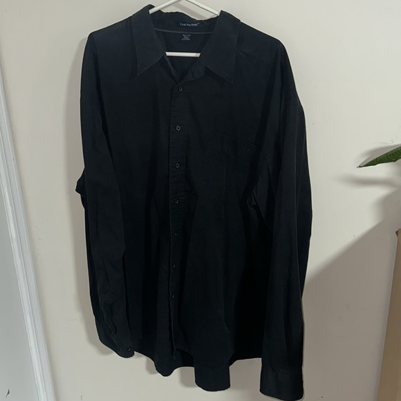 Black Men’s Dress Shirt size 4xl - Picture 2 of 4